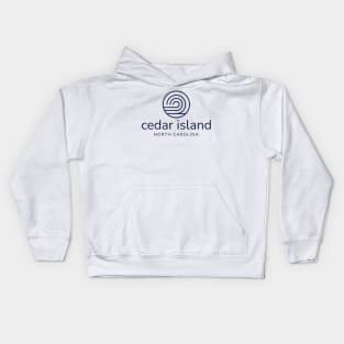 Cedar Island, NC Beach Summer Wave Kids Hoodie